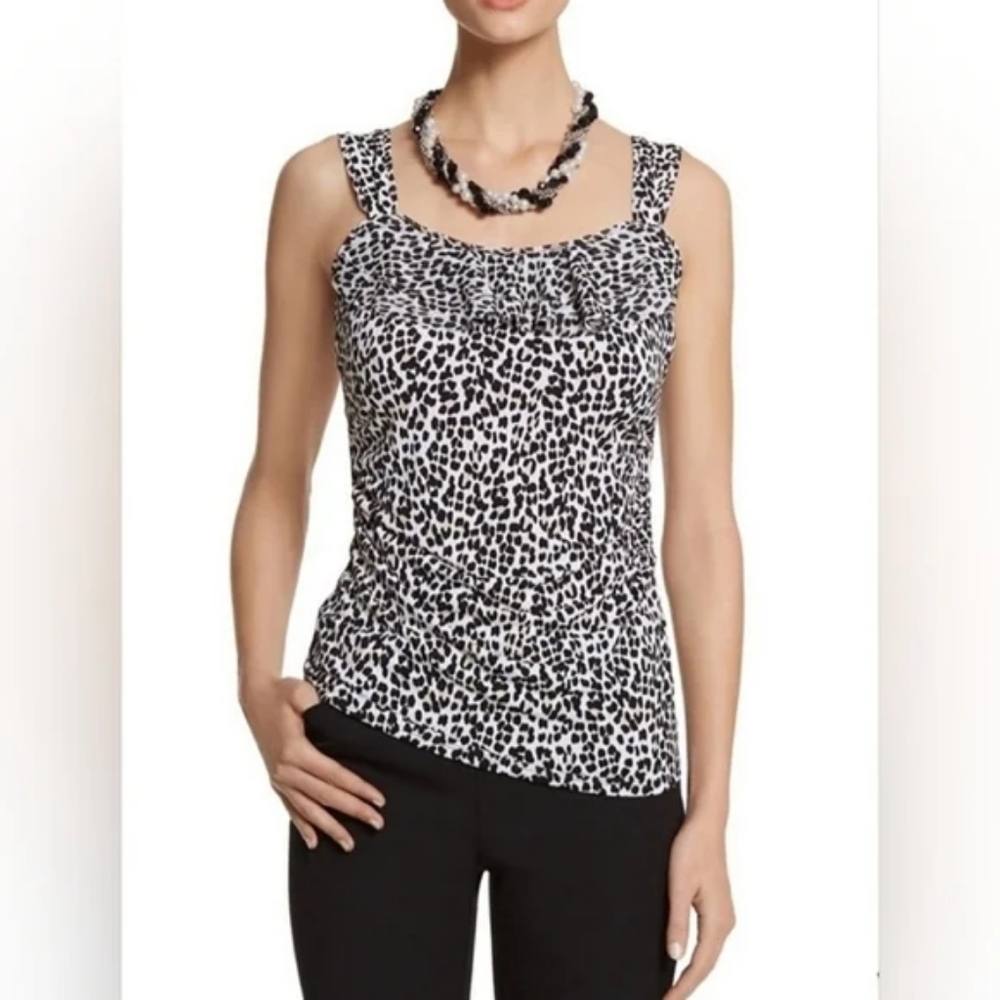 White House|Black Market Leopard Print Top